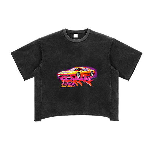 Raw Edge Snow Washed Boxy T-Shirt