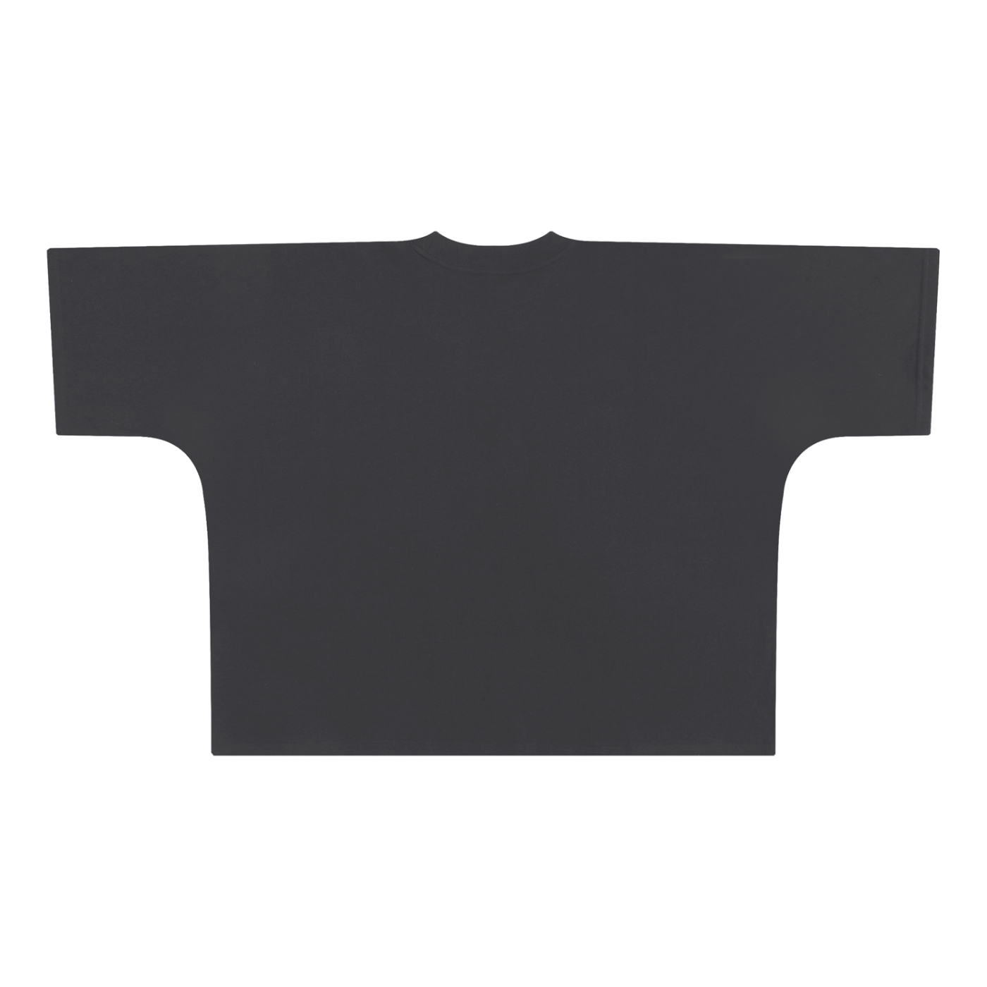Black Truma Cut Boxy Tee - 300 GSM