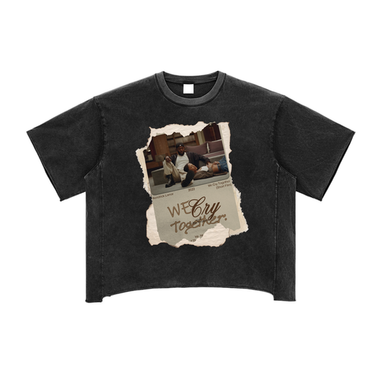 Raw Edge Snow Washed Boxy T-Shirt