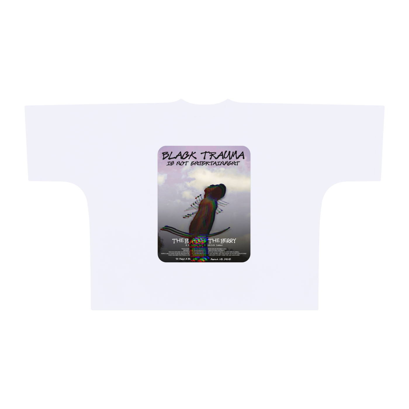 Black Truma Cut Boxy Tee - 300 GSM